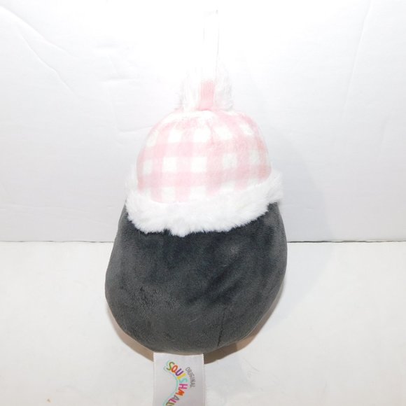 2022 Squishmallows 6" plush Luna Penguine Gingham Scarf Hat Christmas Ornament - Picture 4 of 4